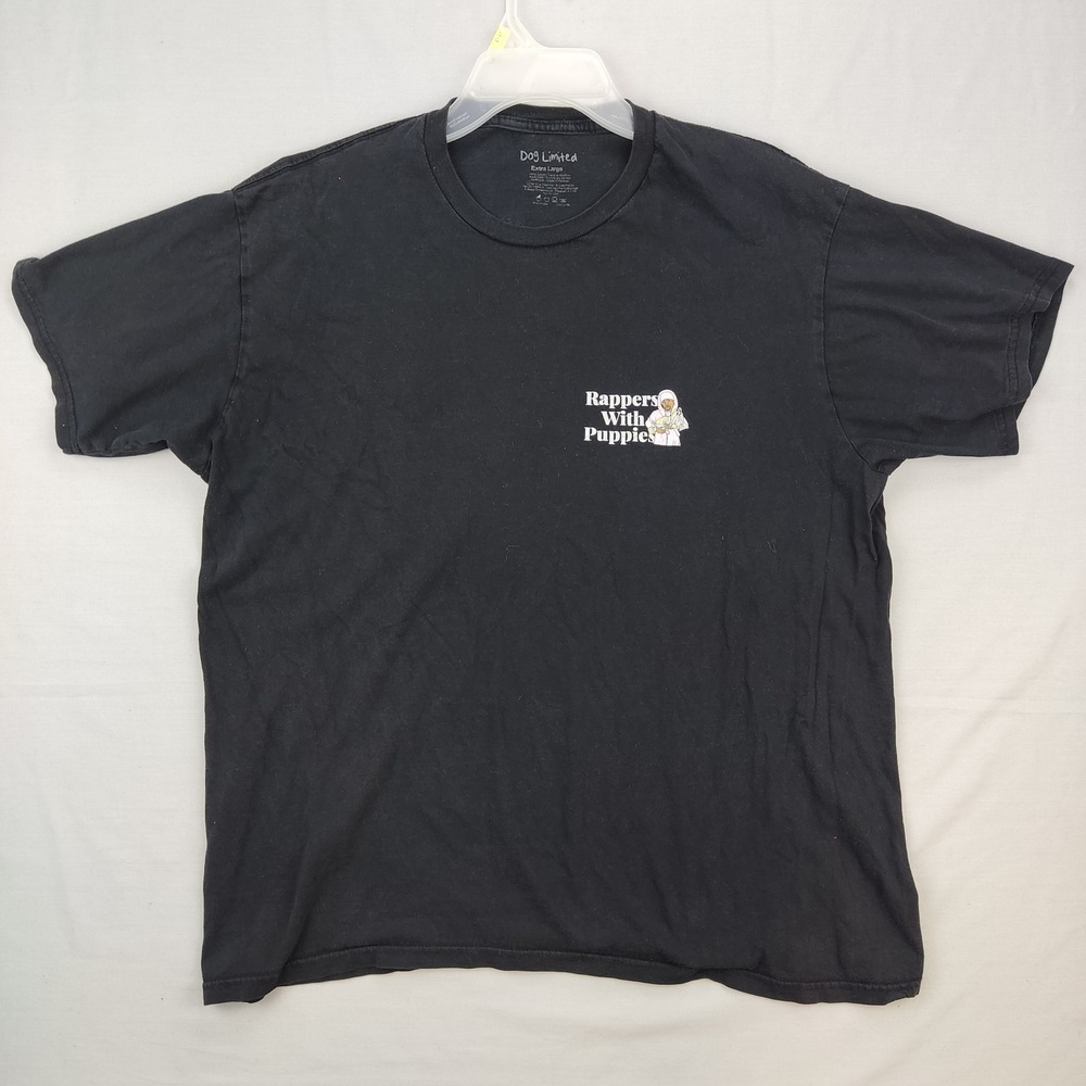 Dog Limited T-Shirt Mens XL Black‎ Rappers With Puppies Graphic Short Sleeve Tee